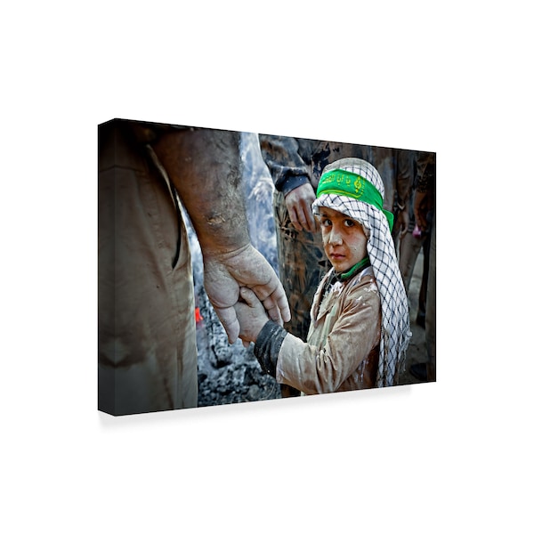 Mohammadreza Momeni 'Father And Son Head Dress' Canvas Art,30x47